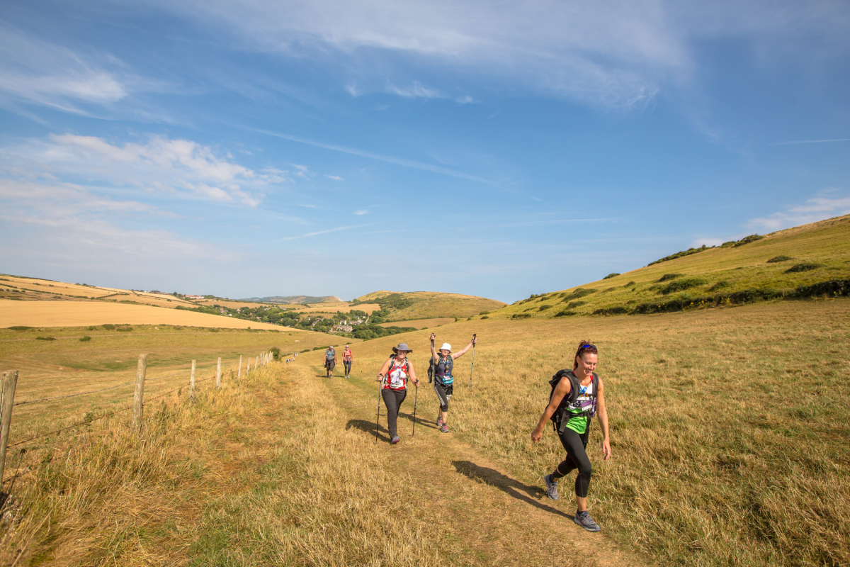 North Downs 50 Ultra Challenge Participants Walking Scaled