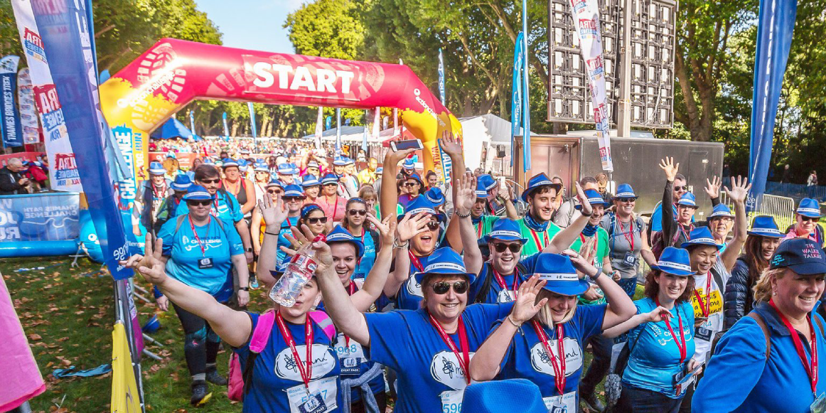 Thames Bridges Trek Participants At Start Line