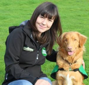 trainer with assistance dog